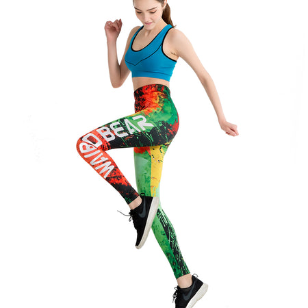 Fitness Fashion Women Leggings High Waist,  Breathable  Spandex & Polyester