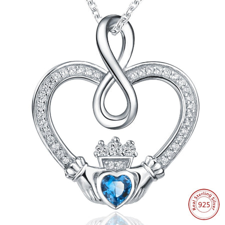 100% Platinum Plated 925 Sterling Necklaces For Women, High Quality, Great gifts!