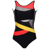 Meridia Soft Stripe U-Shaped Swimsuit, Women Sports Sexy Swimwear.