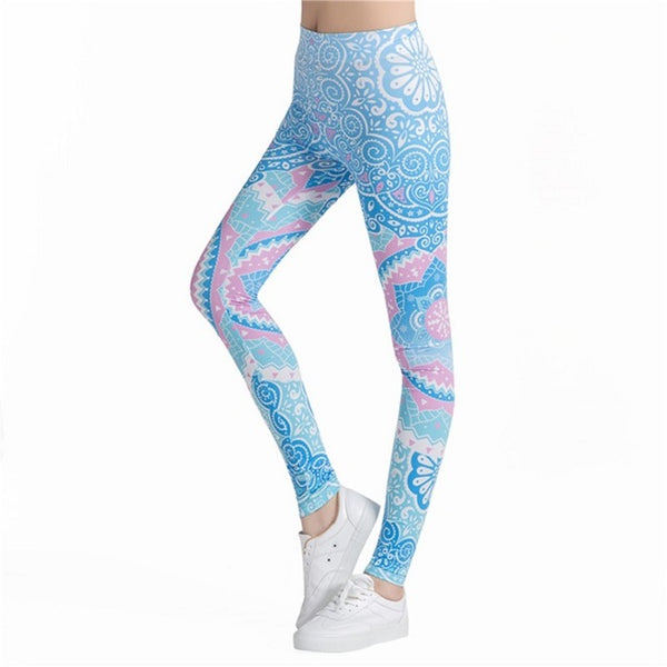 High Waist 3D Print Fitness, Casual Leggings. One Size Fits XS To M, High Elasticity