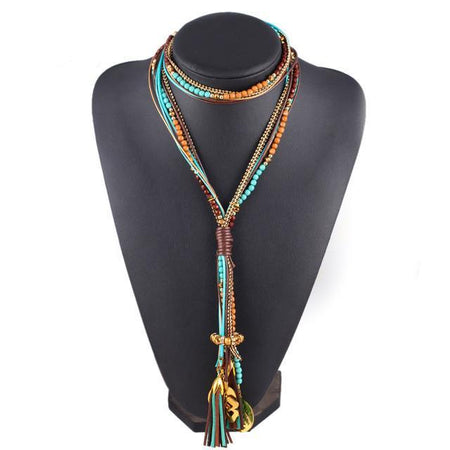 New Acrylic Boho Vintage Fashion Necklaces & Pendants. Women Statement Necklace.
