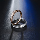 Rose Gold And White Gold Diamond Wedding Rings For Women.