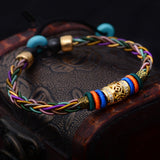 Gorgeous, One-Of-a-Kind Handmade Sacred Thailand Buddhism Sai Sin Bracelet.