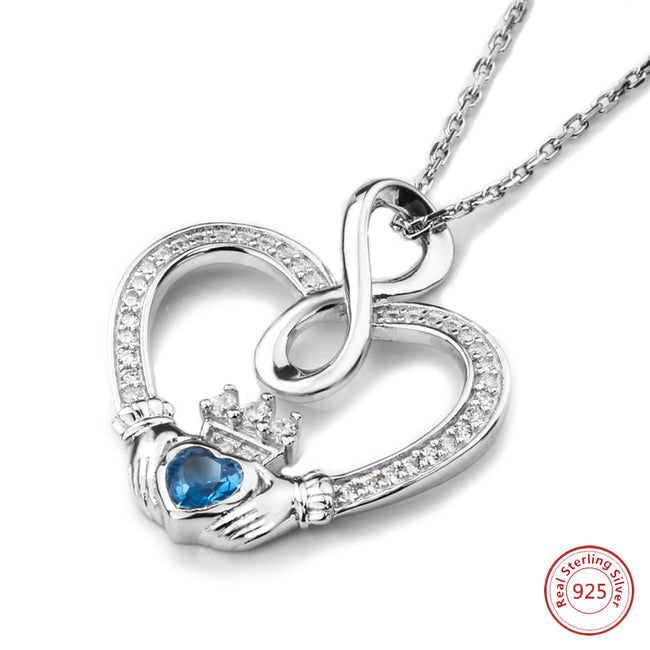 Platinum Plated 925 Sterling Love Heart Pendants & Necklaces , High Quality. Fashion Jewelry