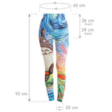 High Waist 3D Print Fitness, Casual Leggings. One Size Fits XS To M, High Elasticity