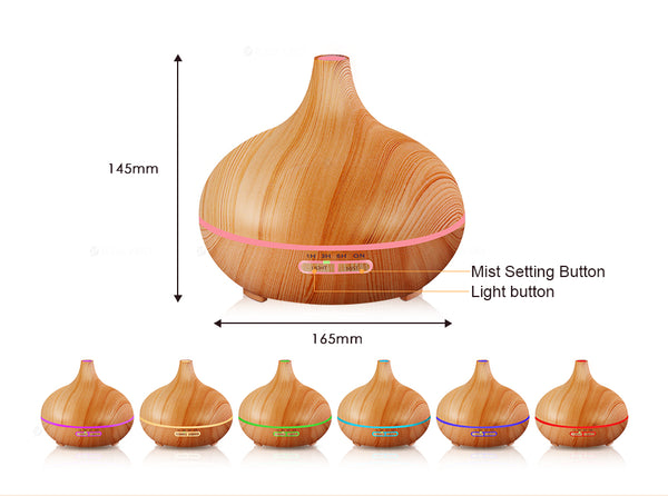 300ml Essential Oil Diffuser, Air Humidifier, Aroma Led Lamp Diffuser. Great Gift!