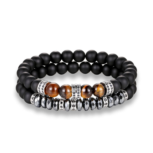 Luxury Tiger Eyes Bead Bracelet Set for Men And Women. Maintain Balance & Well-Being.