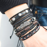 Handmade Fashion Trendy Unisex Design Vintage Leather Bracelets. Hot Sellers!