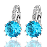swarovski crystal hoop earrings