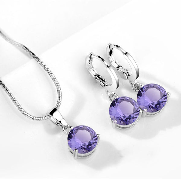 21 Colors  Hypoallergenic Necklace/Earrings Jewelry Set. Perfect Gift!