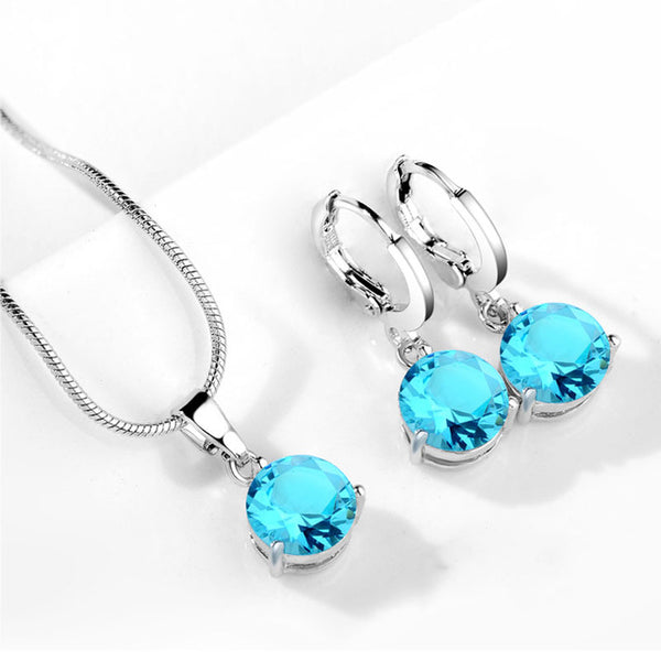 21 Colors  Hypoallergenic Necklace/Earrings Jewelry Set. Perfect Gift!