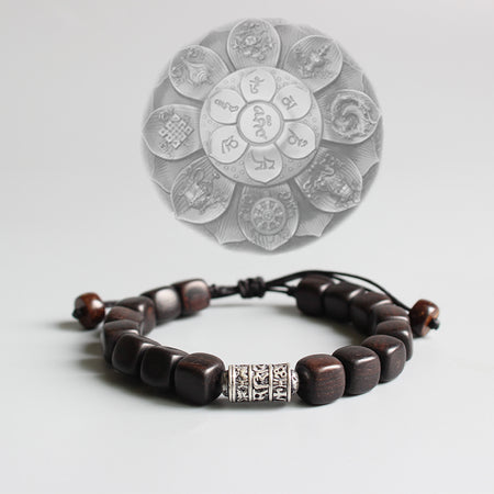 Gorgeous, One-Of-a-Kind Tibetan Buddhist Cinnabar Beads Bracelet With Garnet Mala.
