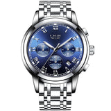 LIGE Watches, Men Luxury Brand Chronograph, Waterproof Full Steel Quartz Men's Watch.