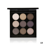 Party Queen Professional Eyeshadow Palette - 9 Colors Eyeshadows. Satin, Glitter, Shimmer.