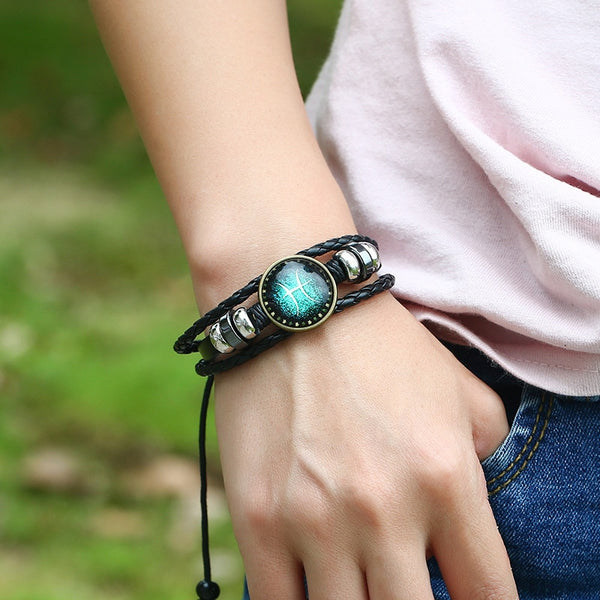 zodiak leather bracelet