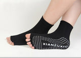 Non Slip Skid Yoga Pilates Socks With Grips , Barre Toe Socks.