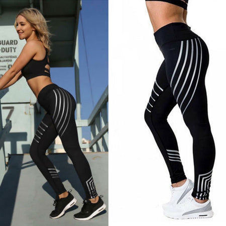 Fitness Fashion Women Leggings With Pocket, Breathable Spandex & Polyester