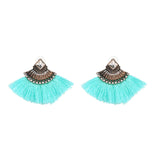 Chic And Stunning Bohemian Geometric Crystal Style Womens Statement Tassels Earrings.