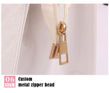 Izbel's Luxury Women Diamond Lattice Patern Hand Bag With Exquisite Pendant.