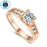 White/Yellow/Rose Gold Women's Wedding Rings, Diamond Ring.