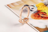 Gold Plated Color Infinity Shaped Ring With Crystals for Women. Perfect Gift!